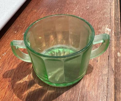 20.-2-handled-green-glass-dish